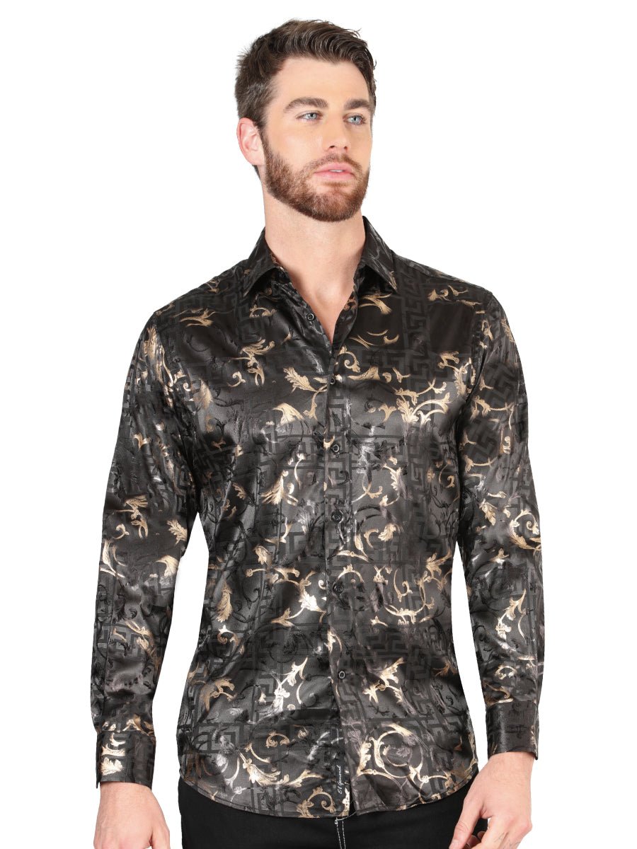 El General Black Casual Long - Sleeve Shirt 44593 - Diana Zapateria Inc