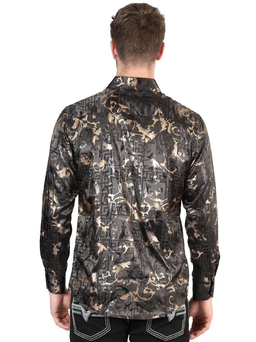 El General Black Casual Long - Sleeve Shirt 44593 - Diana Zapateria Inc