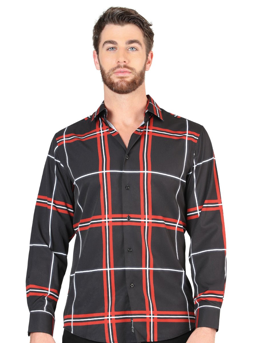 El General Black Casual Long - Sleeve Shirt 44605 - Diana Zapateria Inc