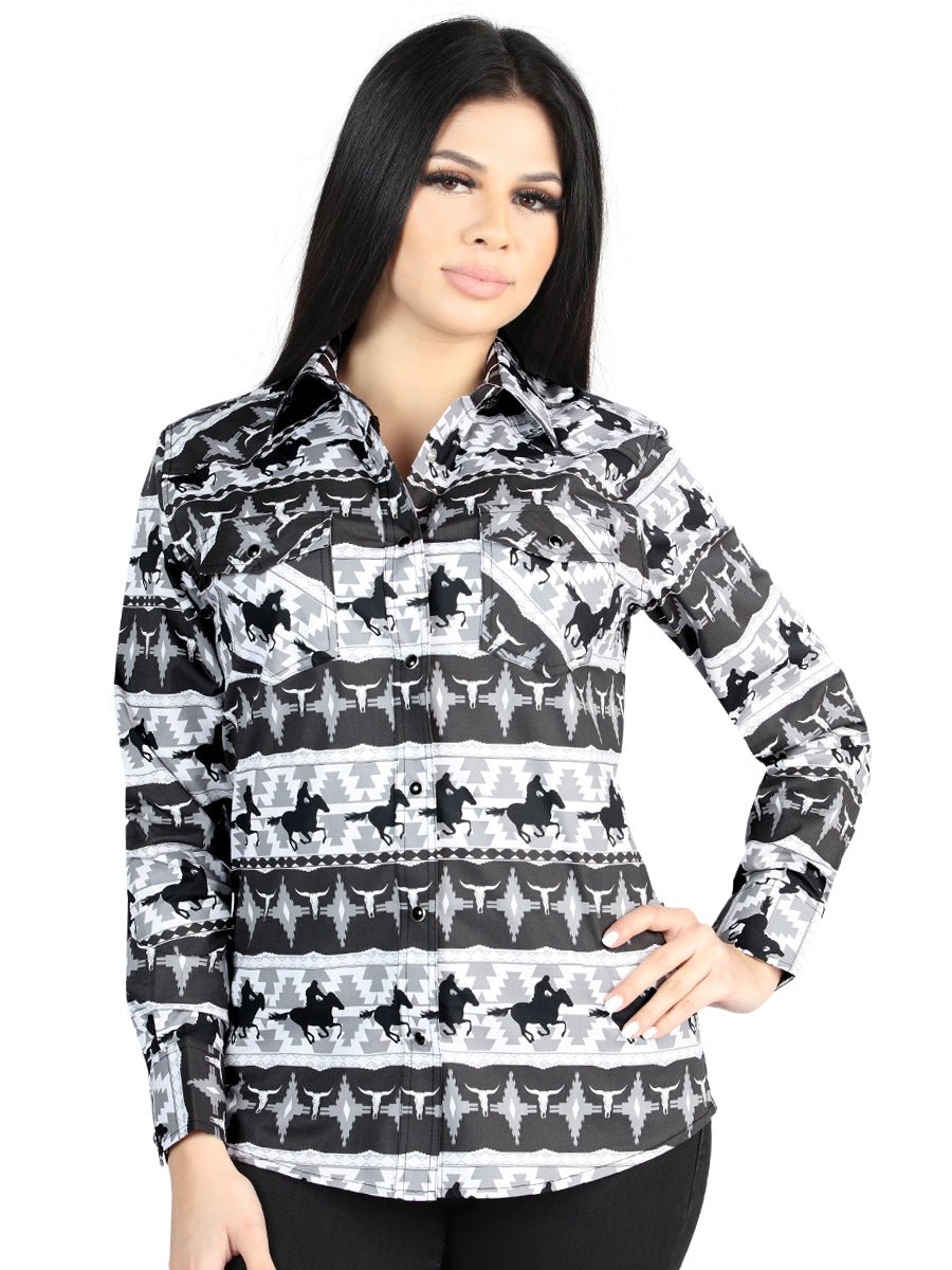 El General - Casual Long - Sleeve Shirt - Black 44479 - Diana Zapateria Inc