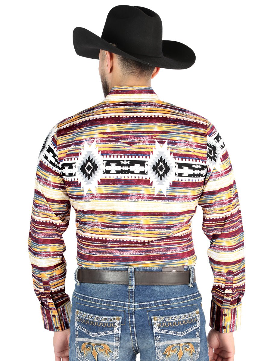 El General - Casual Long Sleeve Shirt - Brown 44487 - Diana Zapateria Inc