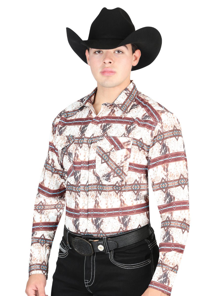 El General - Casual Long Sleeve Shirt - Cafe 44312 - Diana Zapateria Inc