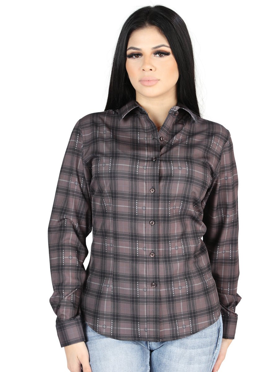 El General - Casual Long - Sleeve Shirt - Moka/Olive 44729 - Diana Zapateria Inc