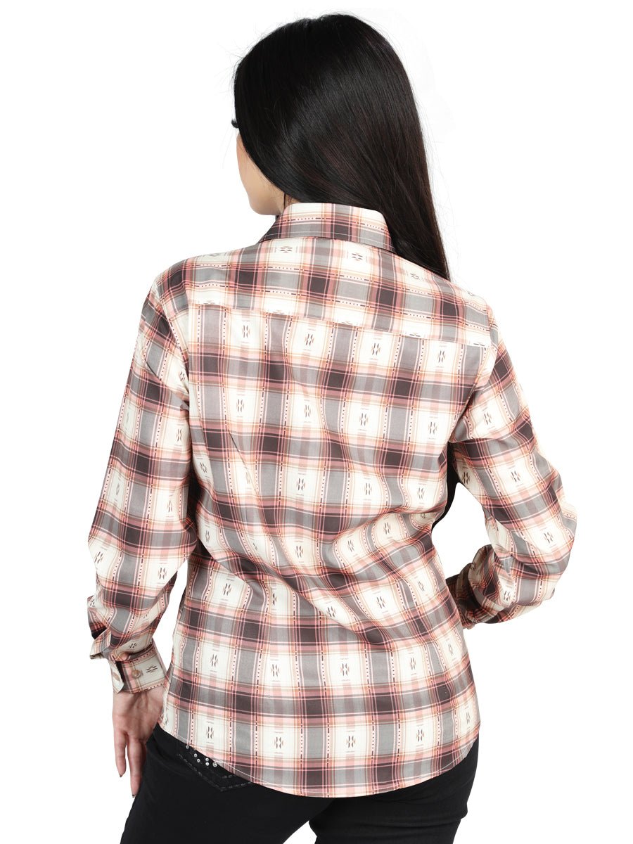 El General - Casual Long - Sleeve Shirt - Orange Beige 44716 - Diana Zapateria Inc