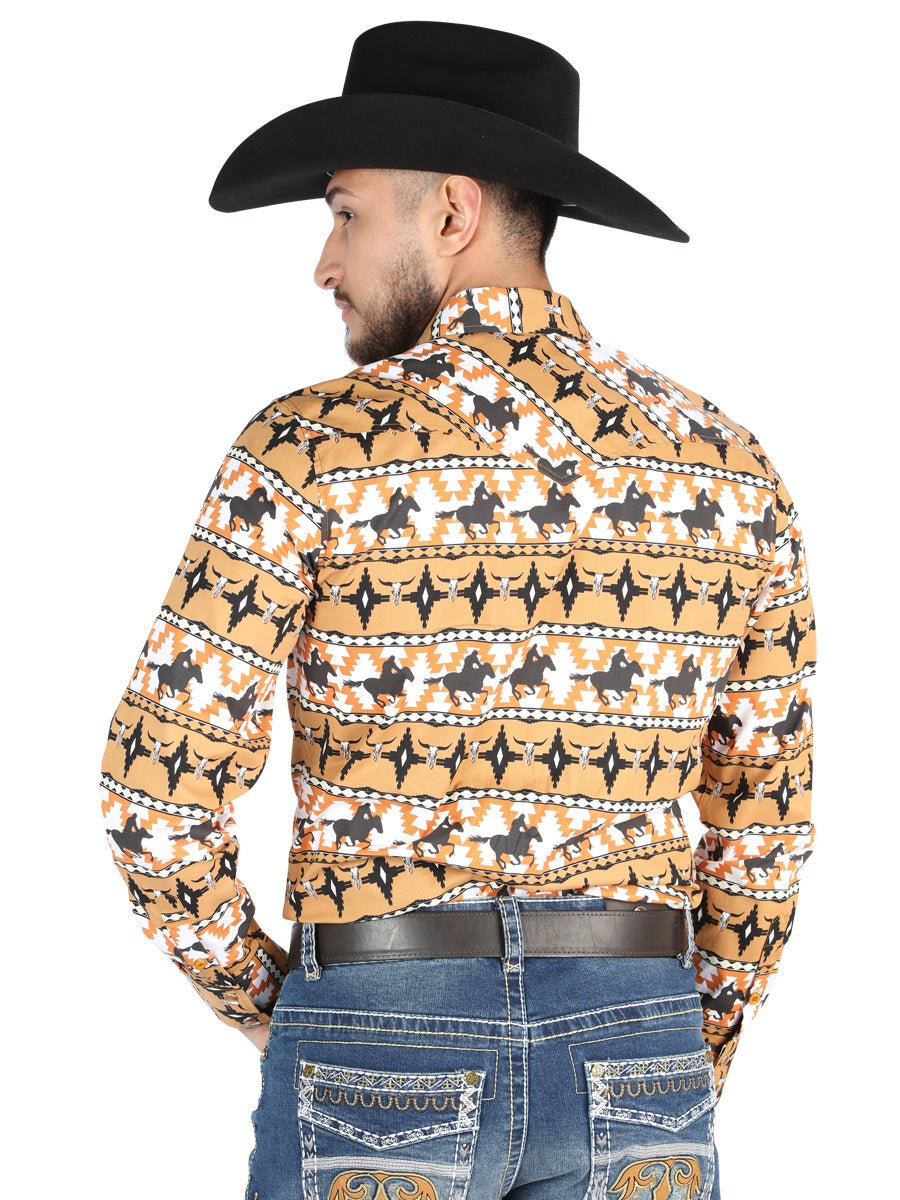 El General - Casual Long - Sleeve Shirt - Taupe 44477 - Diana Zapateria Inc