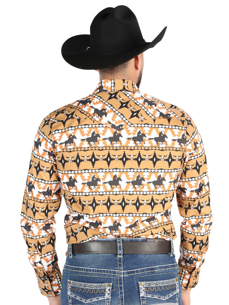 El General - Casual Long - Sleeve Shirt - Taupe 44477 - Diana Zapateria Inc