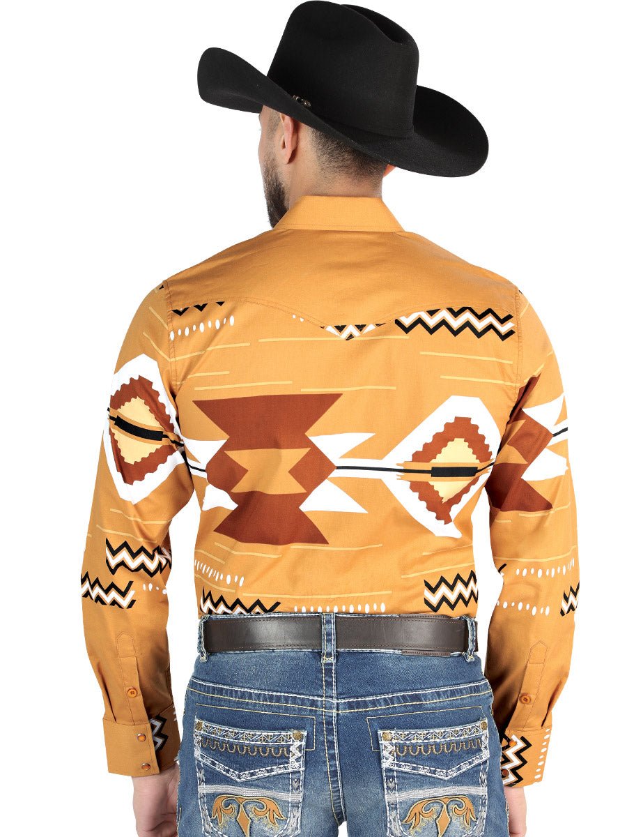 El General - Casual Long Sleeve Shirt - Taupe 44499 - Diana Zapateria Inc