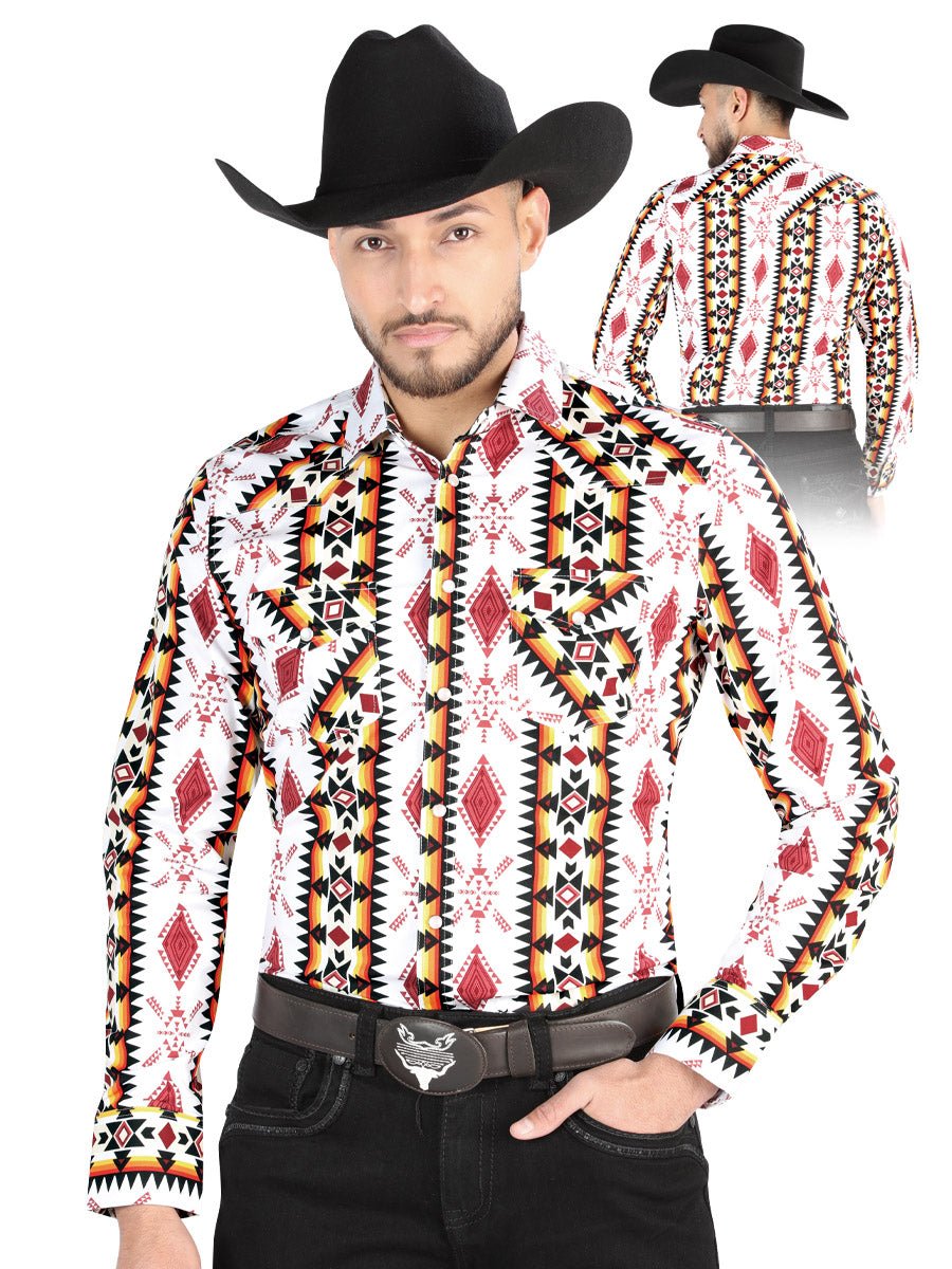 El General - Casual Long Sleeve Shirt - White 44502 - Diana Zapateria Inc