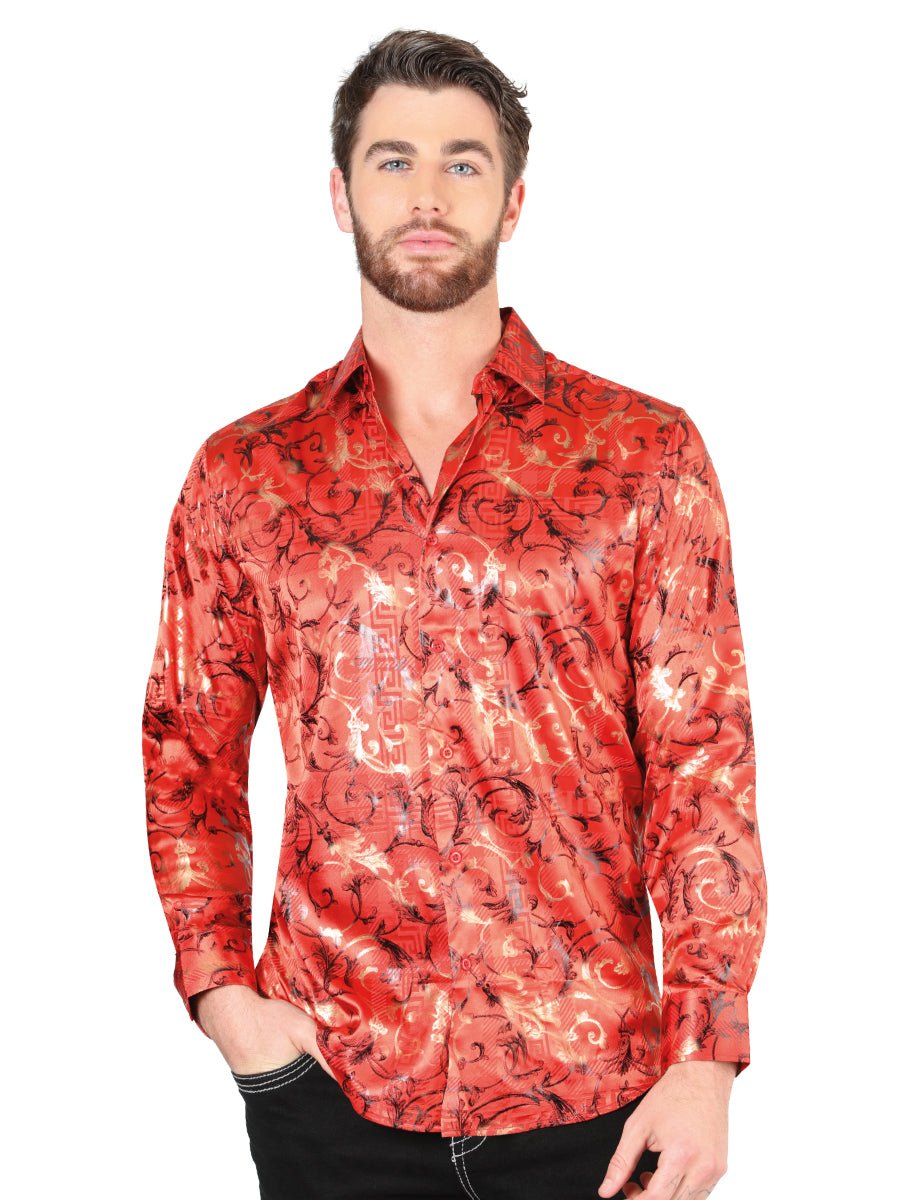 El General Red Casual Long - Sleeve Shirt 44592 - Diana Zapateria Inc