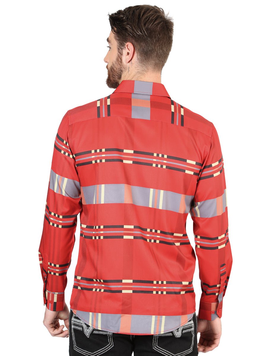El General Red Casual Long - Sleeve Shirt 44601 - Diana Zapateria Inc