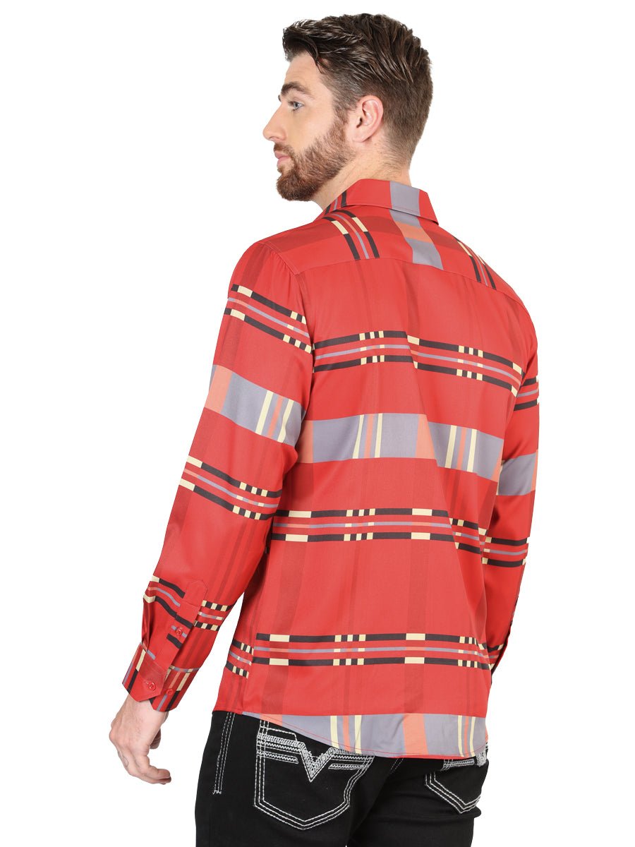El General Red Casual Long - Sleeve Shirt 44601 - Diana Zapateria Inc