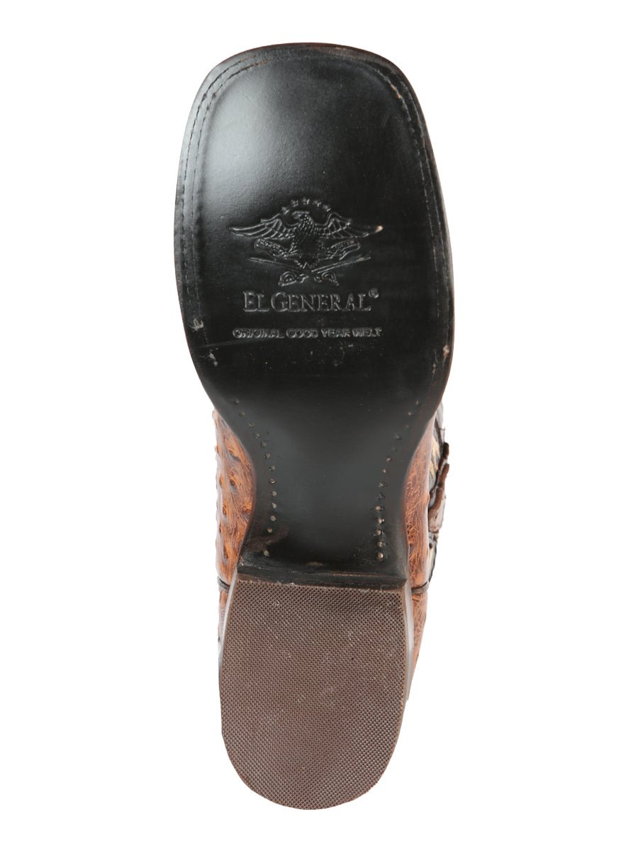 El General Rodeo Boot - Printed Ostrich Shedron 51239 - Diana Zapateria Inc