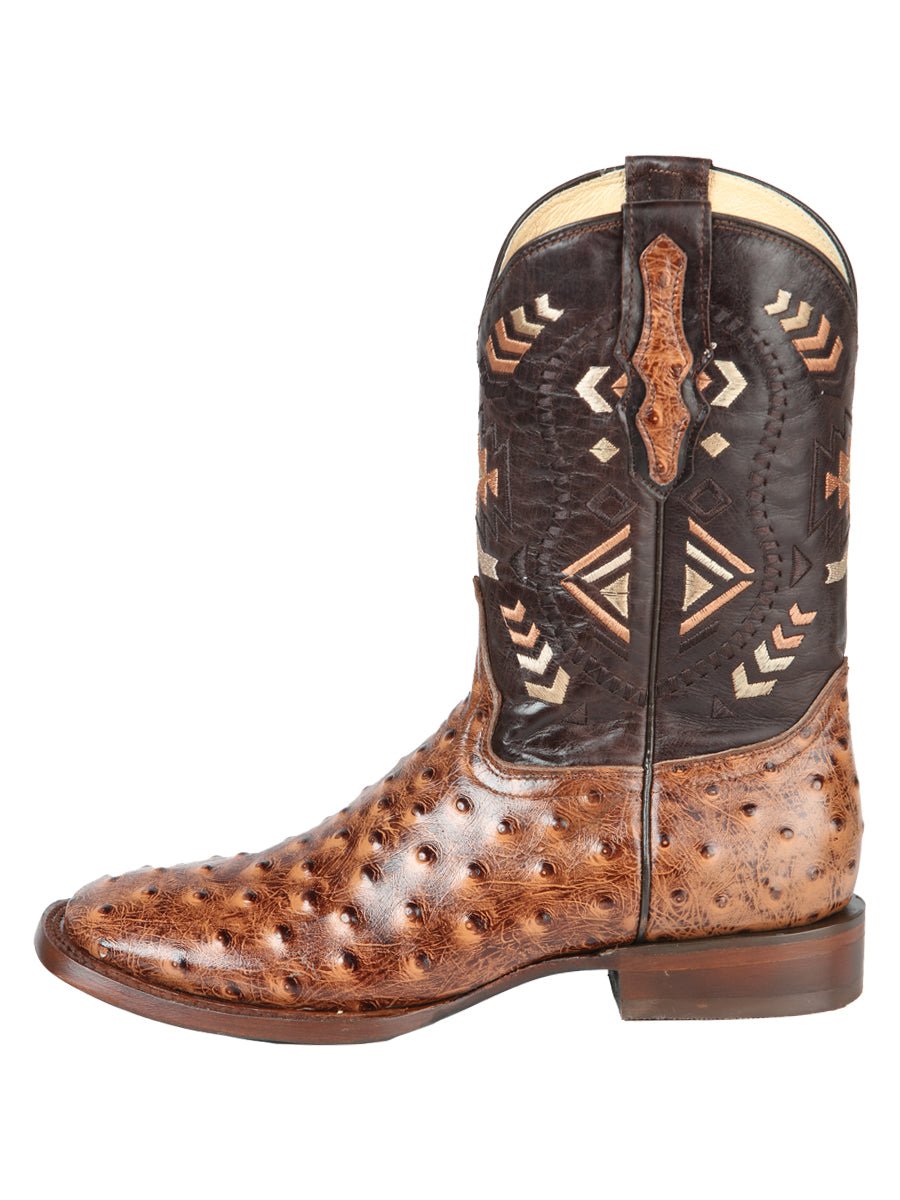 El General Rodeo Boot - Printed Ostrich Shedron 51239 - Diana Zapateria Inc