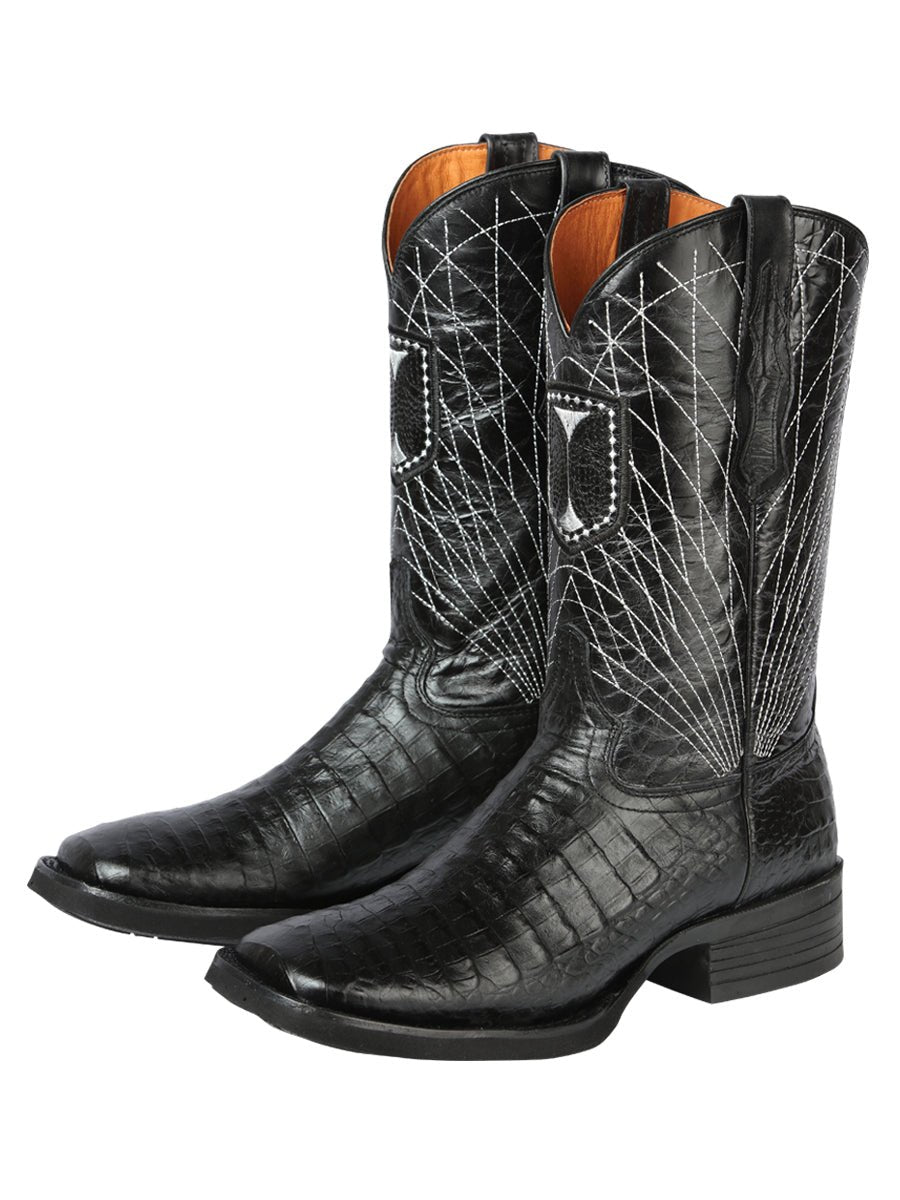 El General Rodeo - Printed Alligator leather boots - Black 44671 - Diana Zapateria Inc