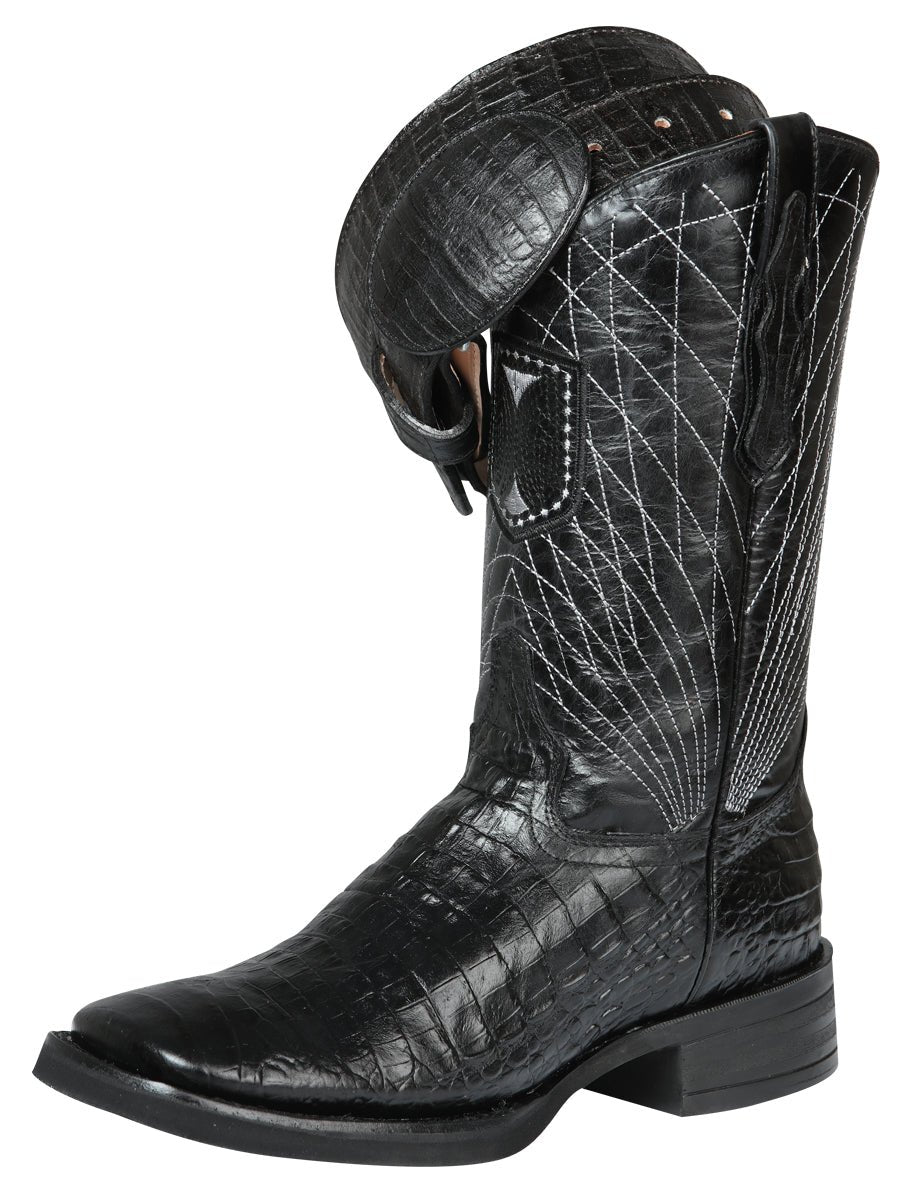 El General Rodeo - Printed Alligator leather boots - Black 44671 - Diana Zapateria Inc