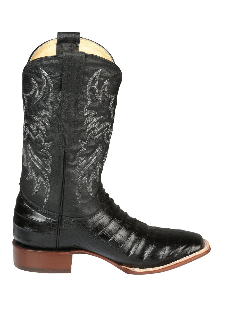 El General Rodeo - Printed Alligator leather boots - Black 44938 - Diana Zapateria Inc