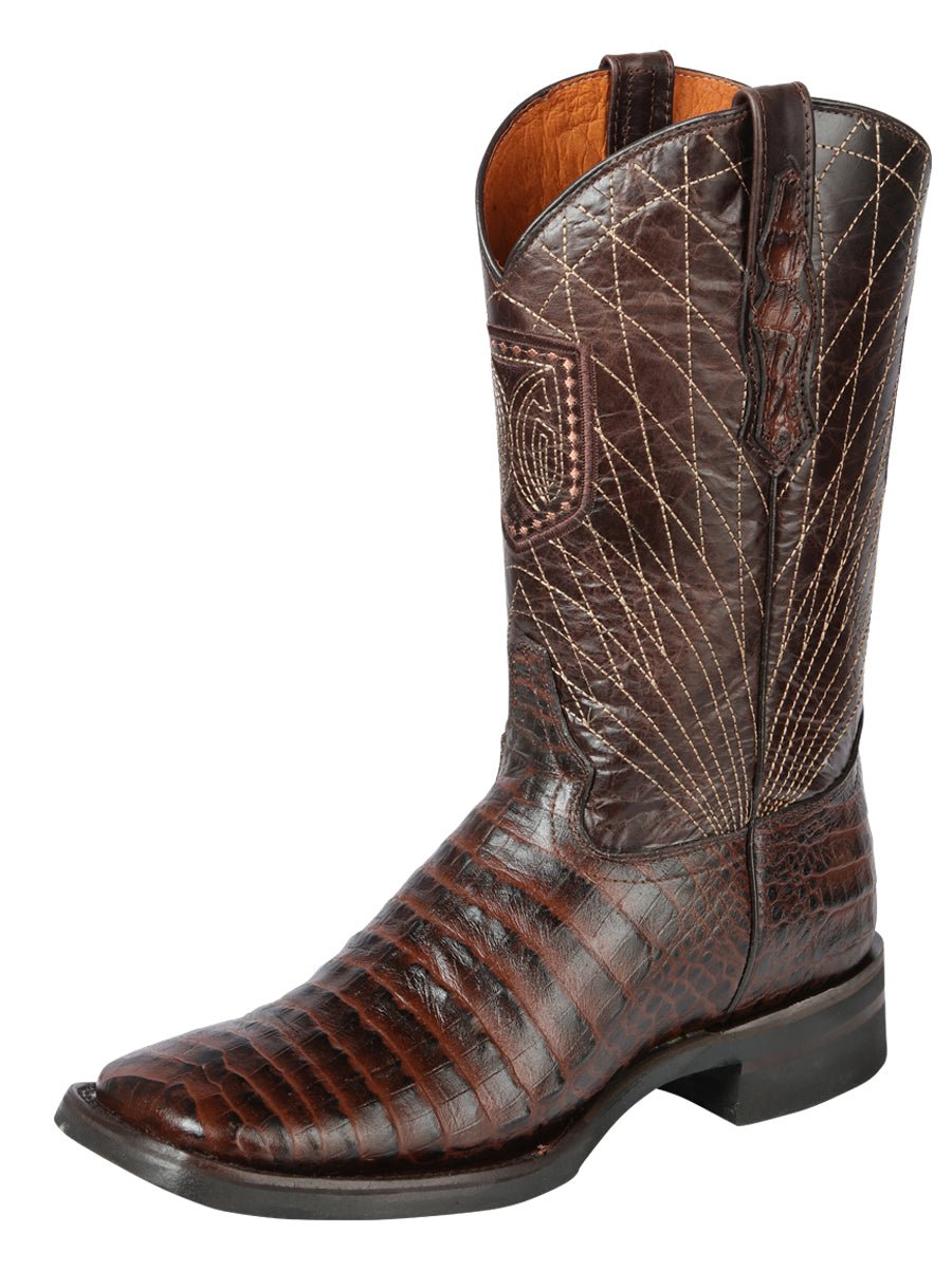 El General Rodeo - Printed Alligator leather boots - Brown 44672 - Diana Zapateria Inc