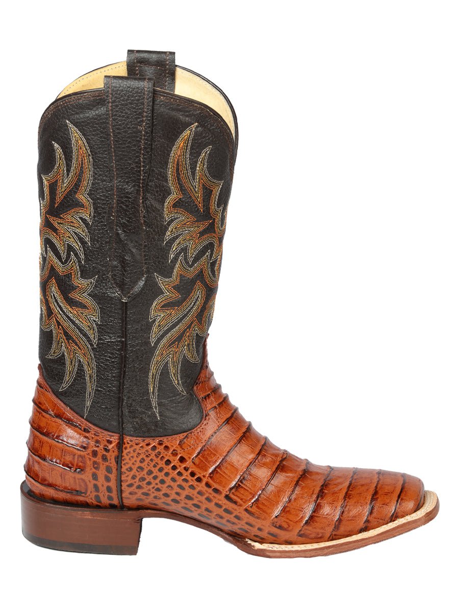 El General Rodeo - Printed Alligator leather boots - Cogñac 44939 - Diana Zapateria Inc