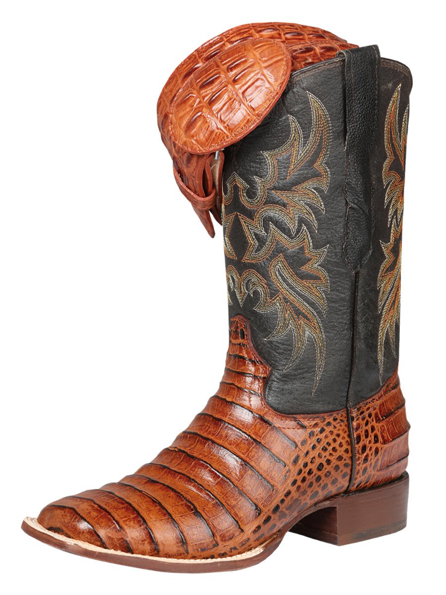 El General Rodeo - Printed Alligator leather boots - Cogñac 44939 - Diana Zapateria Inc