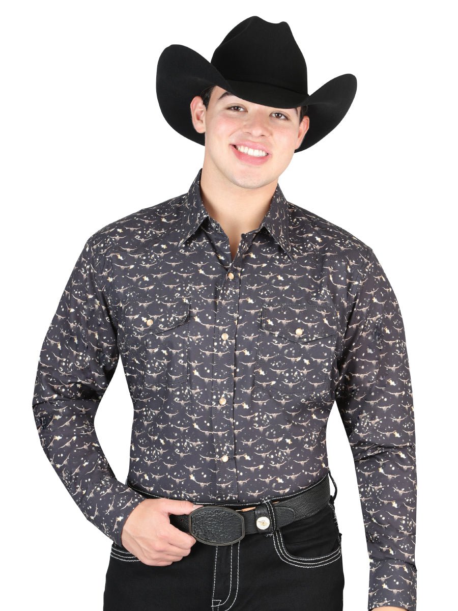 El General Western Shirt - Black 44309 - Diana Zapateria Inc