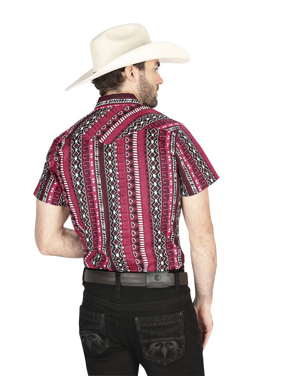 El General Western Shirt - Burgundy 44456 - Diana Zapateria Inc