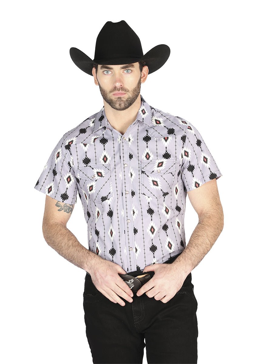 El General Western Shirt - Gray 44461 - Diana Zapateria Inc