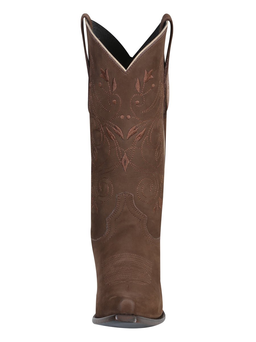 El General Women´s Limited Edition Western Boot - Nobuck Camel 34513 - Diana Zapateria Inc
