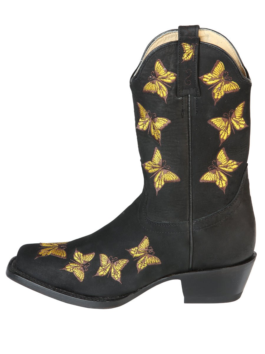 El General Womens Rodeo Boot - Nobuck Black 51220 - Diana Zapateria Inc