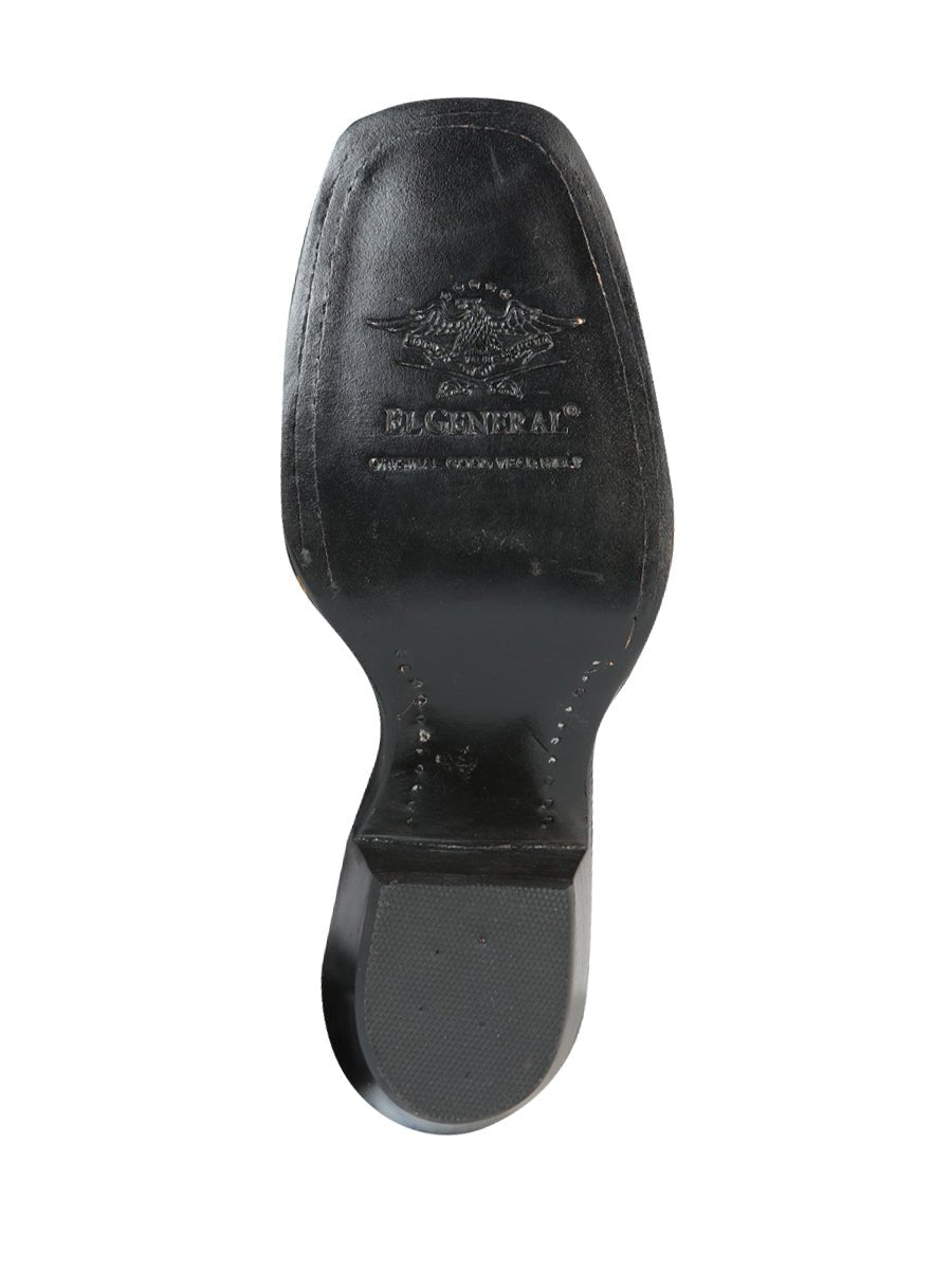 El General Womens Rodeo Boot - Nobuck Black 51220 - Diana Zapateria Inc