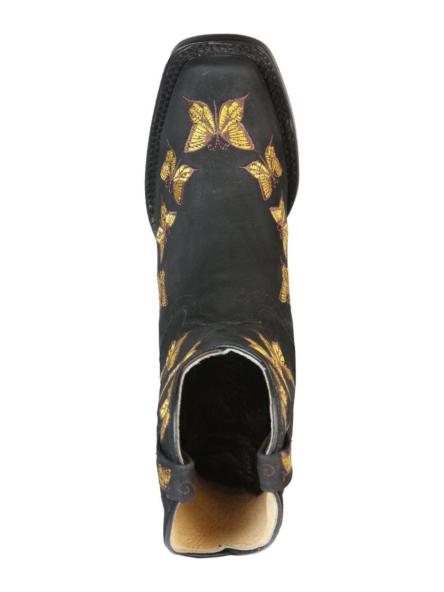 El General Womens Rodeo Boot - Nobuck Black 51220 - Diana Zapateria Inc