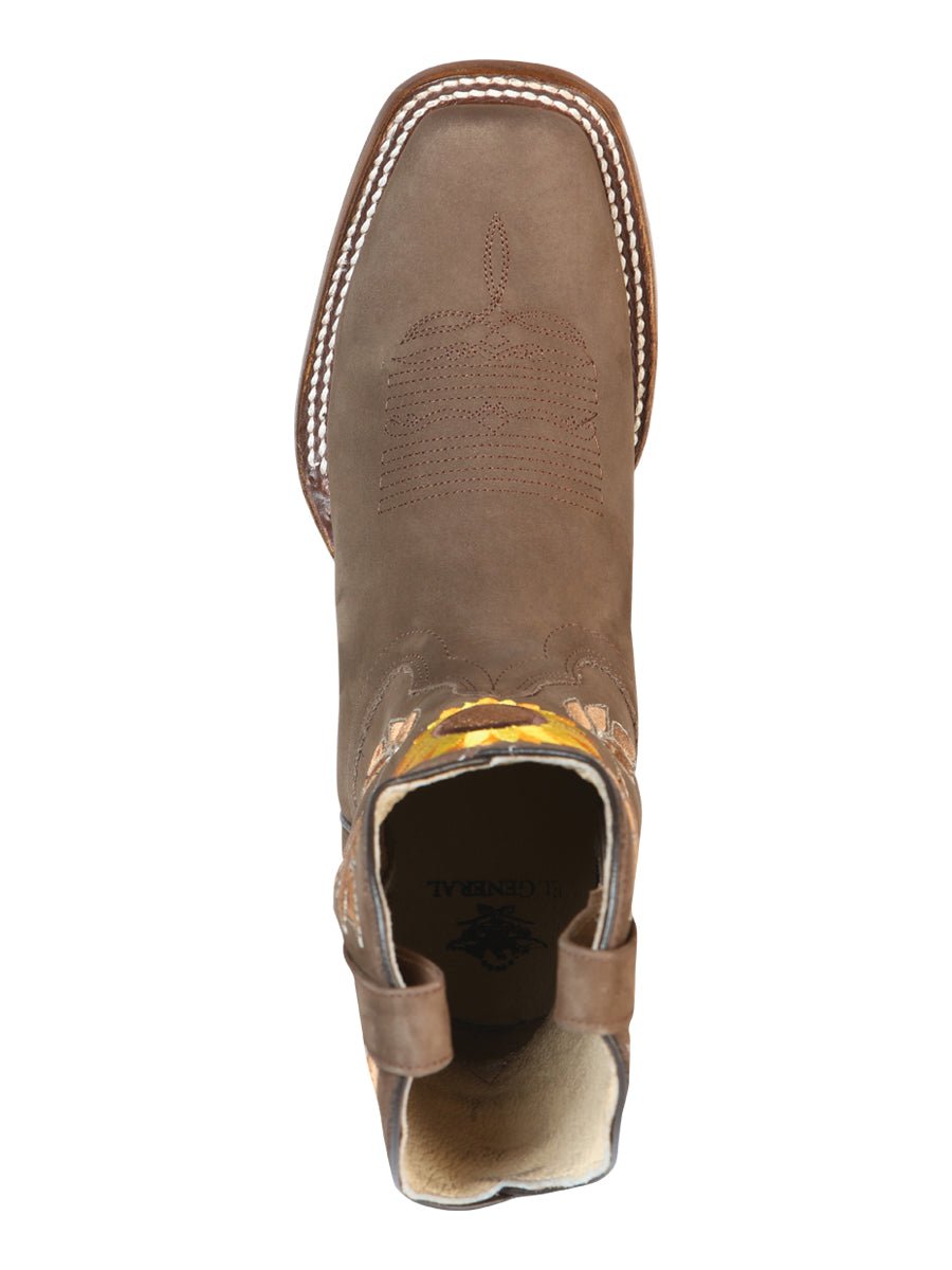 El General Womens Rodeo Boot - Nobuck Camel 51164 - Diana Zapateria Inc