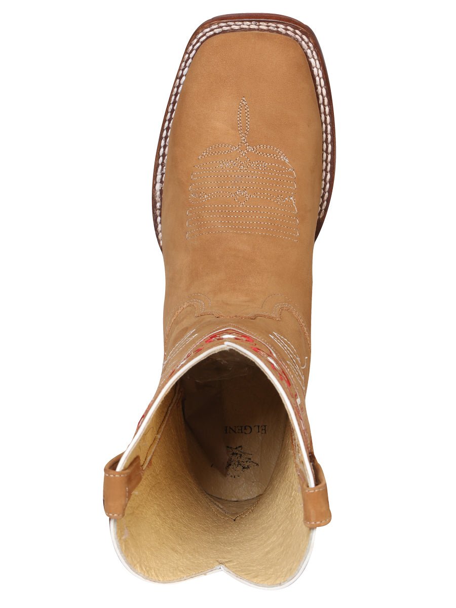 El General Womens Rodeo Boot - Nobuck Peach 42979 - Diana Zapateria Inc
