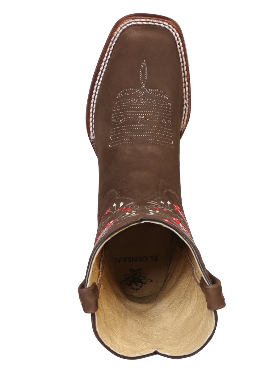 El General Womens Rodeo Boot - Suede Brown 42984 - Diana Zapateria Inc