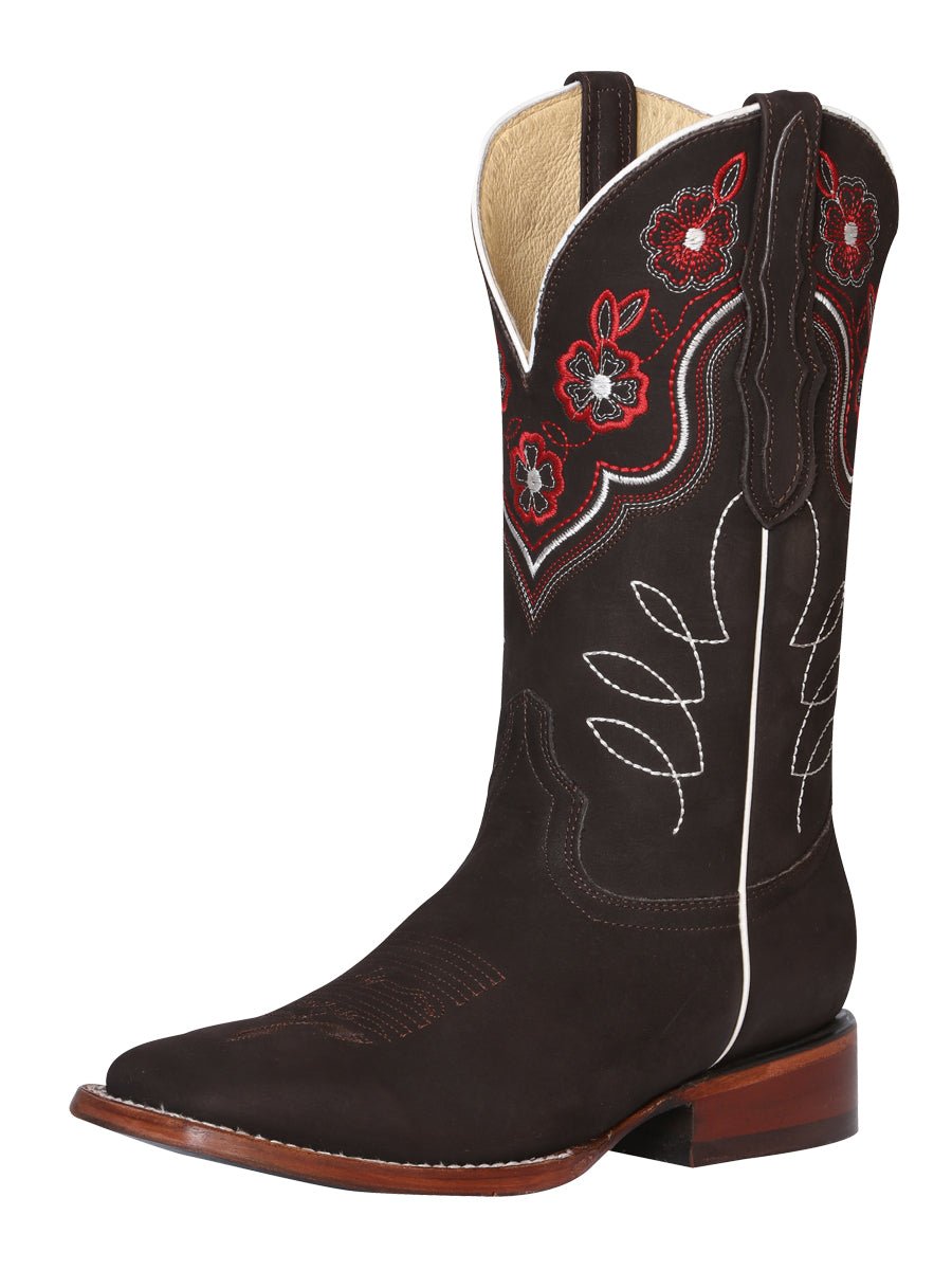 El General Womens Rodeo Boot - Suede Dark Brown 42978 - Diana Zapateria Inc