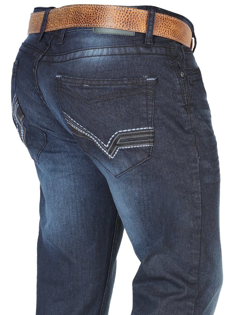 El Norteño Skinny Stretch Denim Pants In Dark Blue 126634 - Diana Zapateria Inc