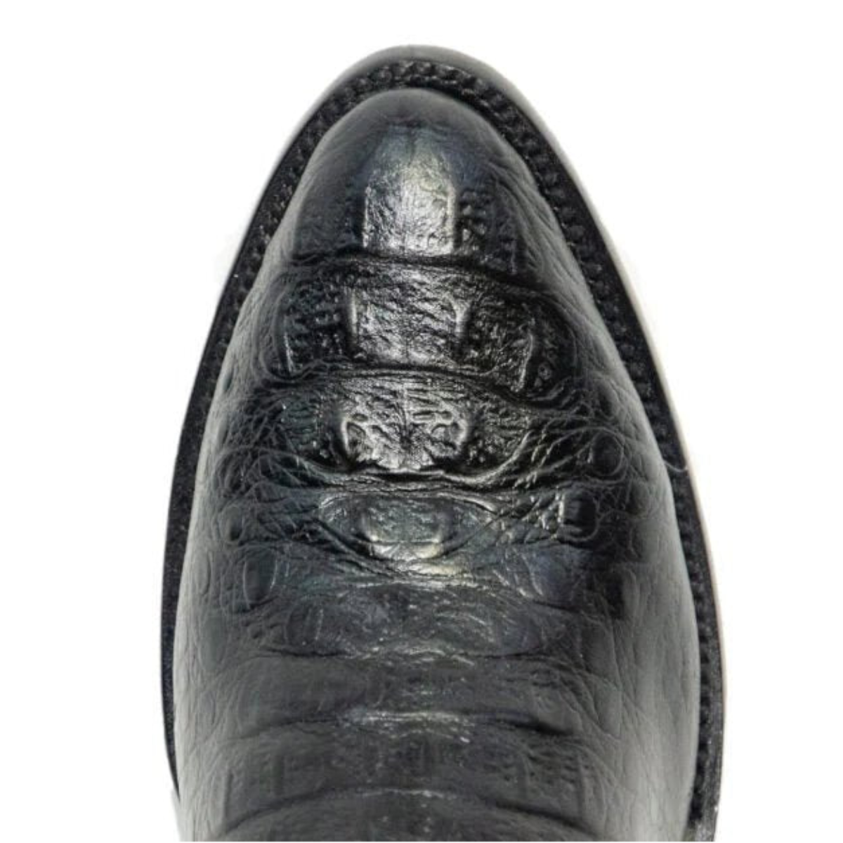 El Reparo Men's Print Caiman Hornback Round Toe Boots - Black - Tanner Mark Boots