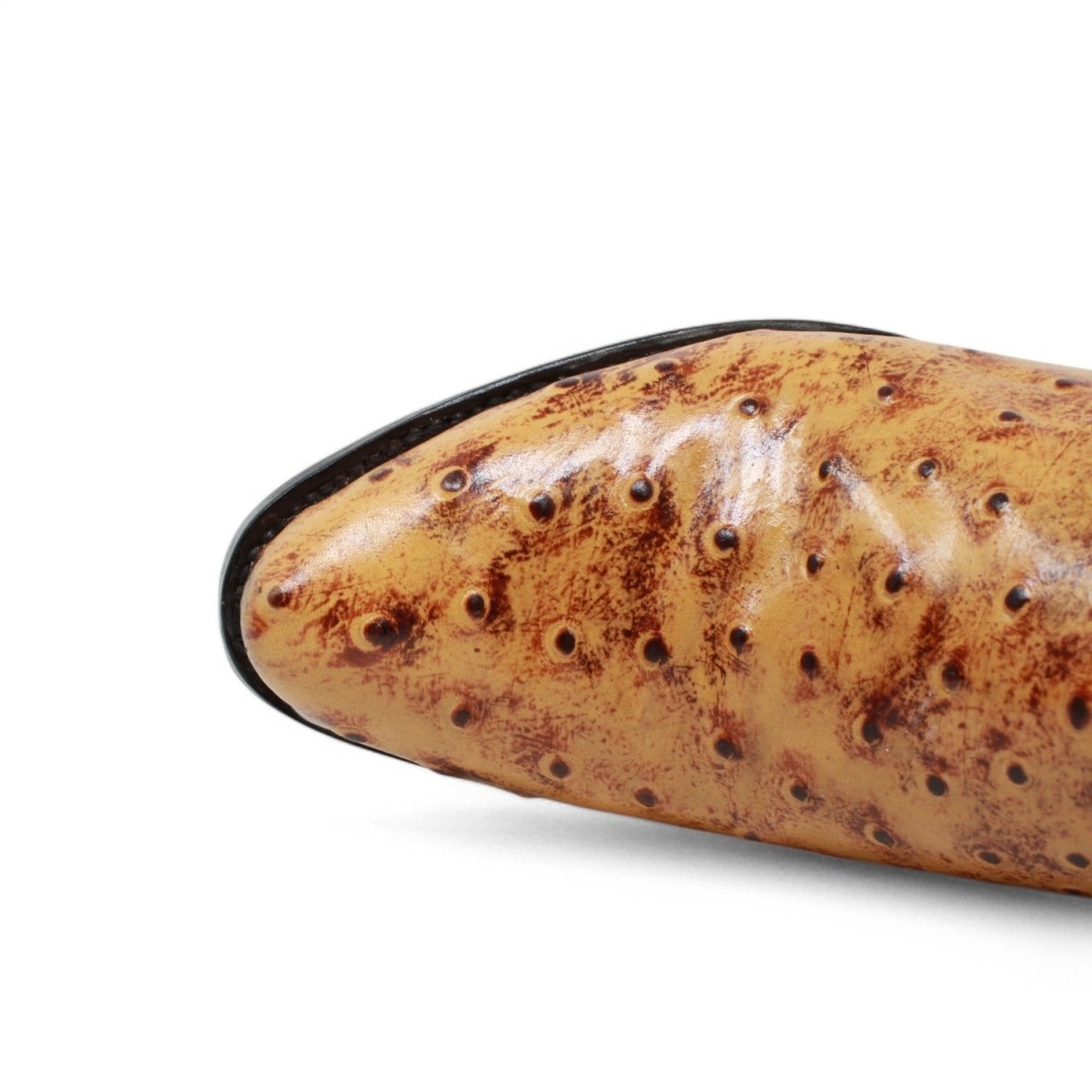 El Reparo Men's Print Ostrich Round Toe Boots Buttercup - Tanner Mark Boots