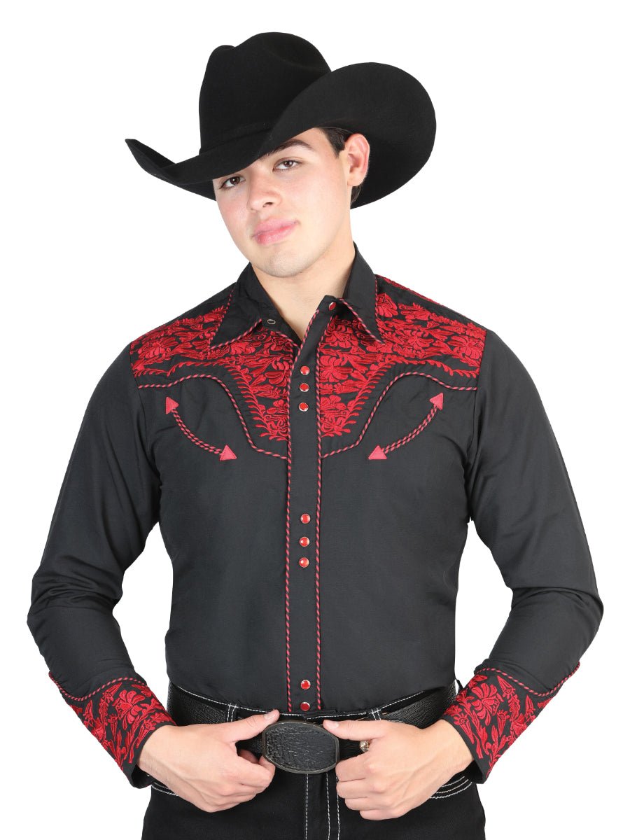 El Señor de los Cielos Embroidery Shirt Black 126671 main image 1