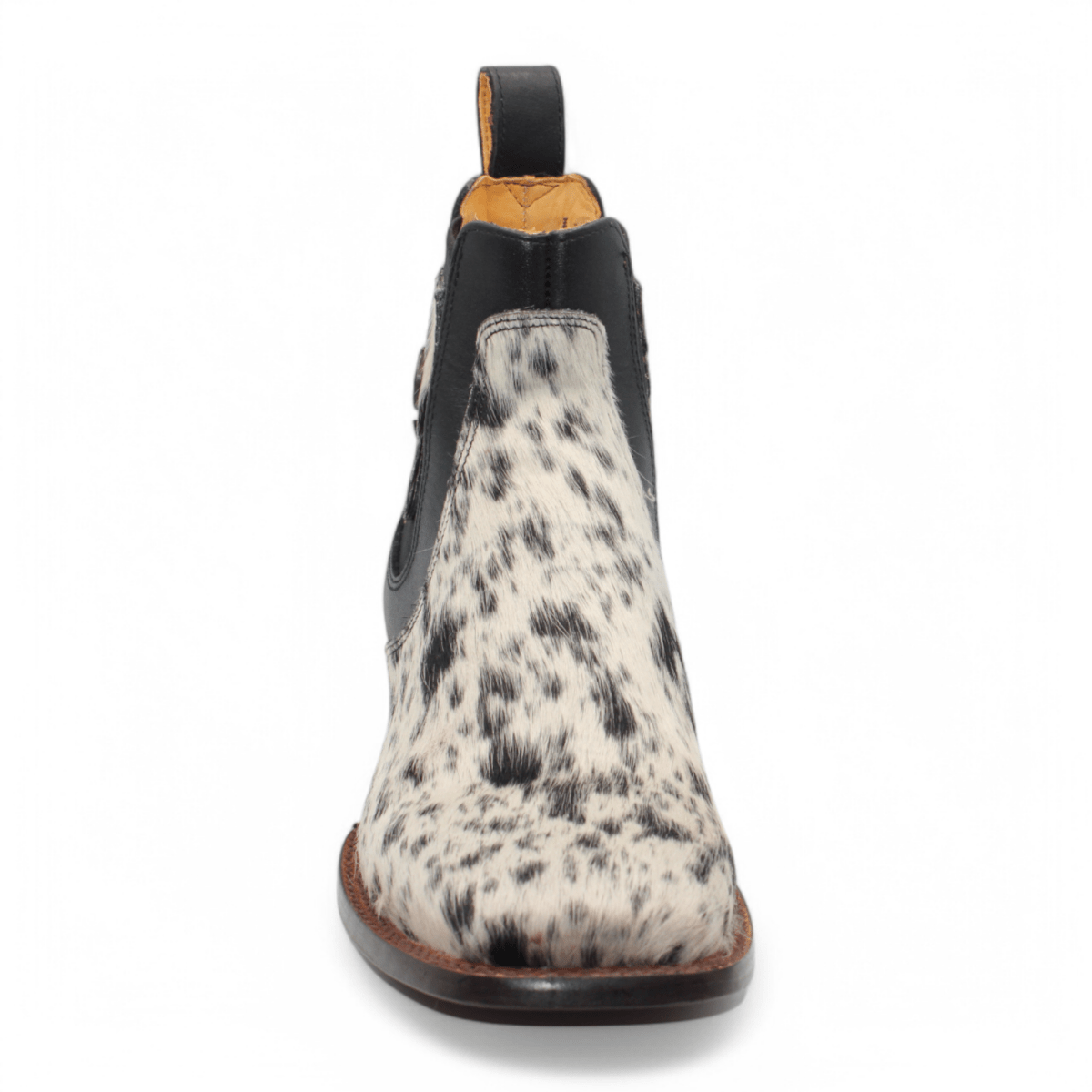Genuine Cowhide Hair Square Toe Ankle Boots - Hooch Boots