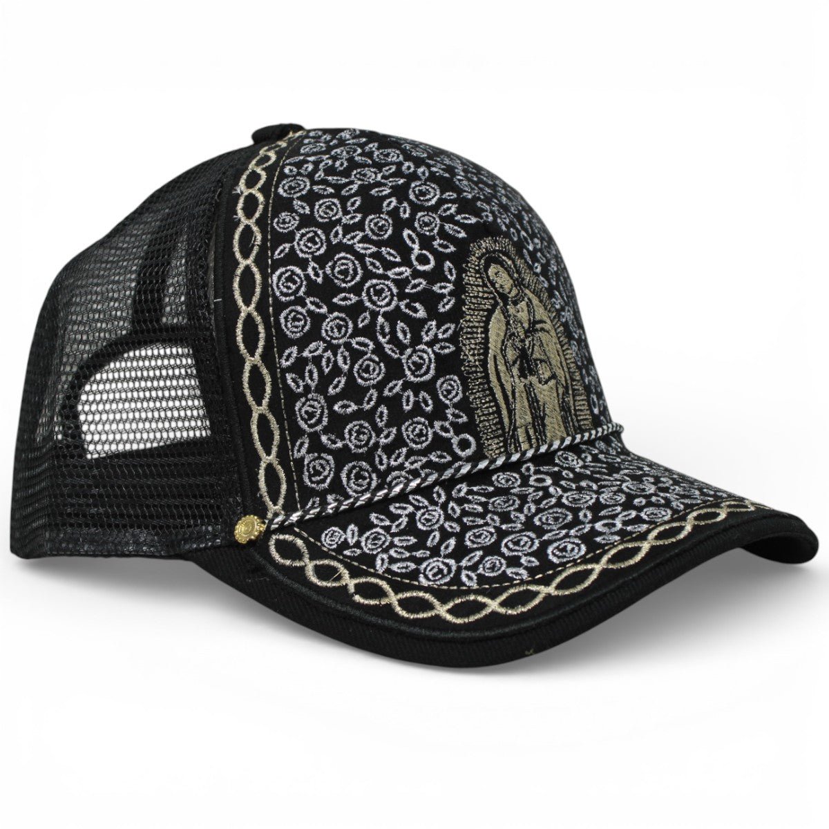 Gorra Tradicional Charra con Bordado de la Virgen de Guadalupe IMP - 71051 - ImporMexico