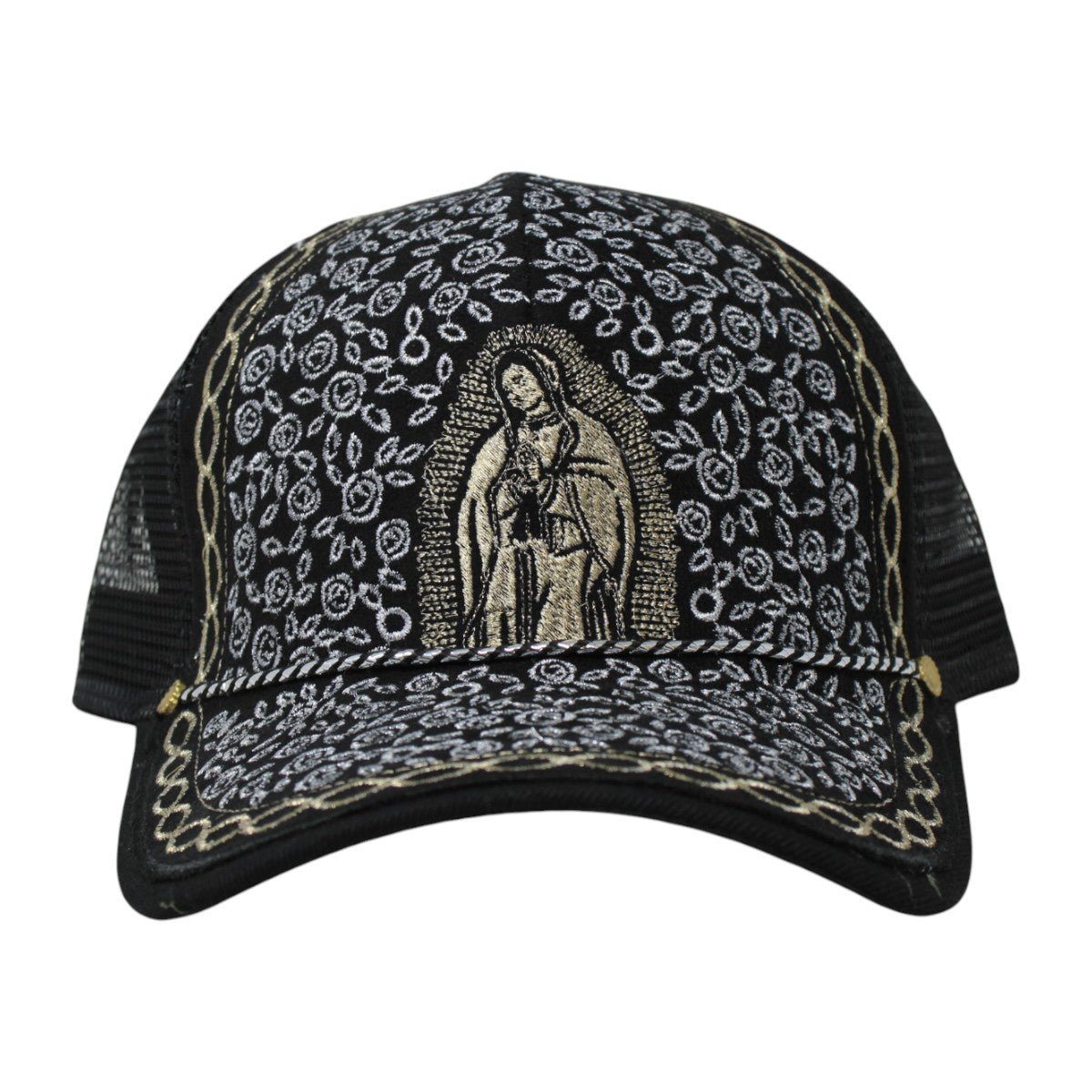 Gorra Tradicional Charra con Bordado de la Virgen de Guadalupe IMP - 71051 - ImporMexico