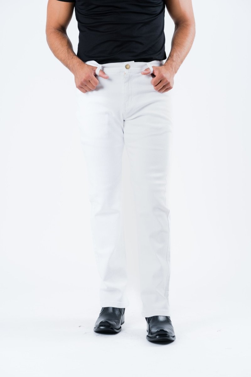 Holt Men's White Boot Cut Jeans - Platini Fashion
