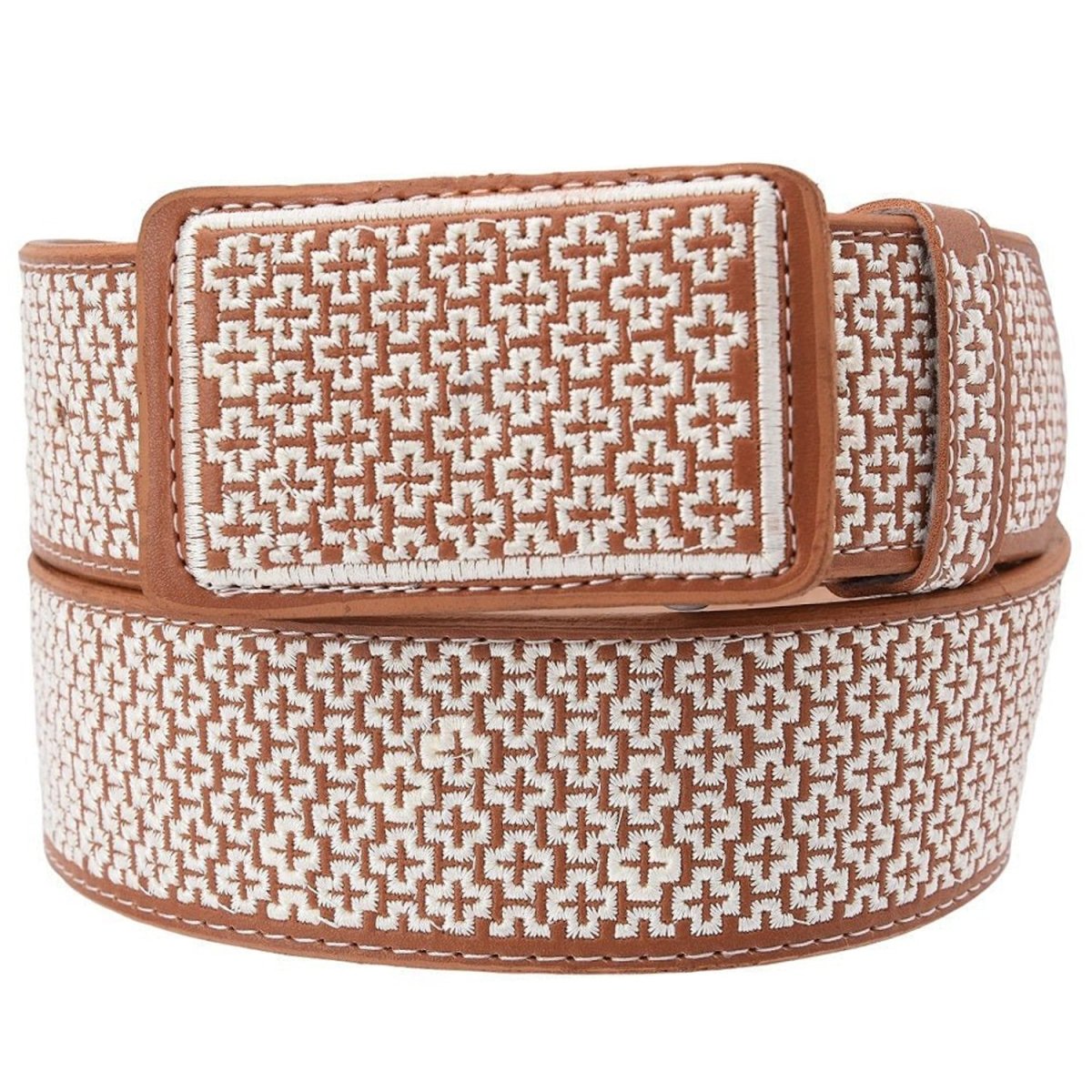 Wide Embroidered Cowboy Belt