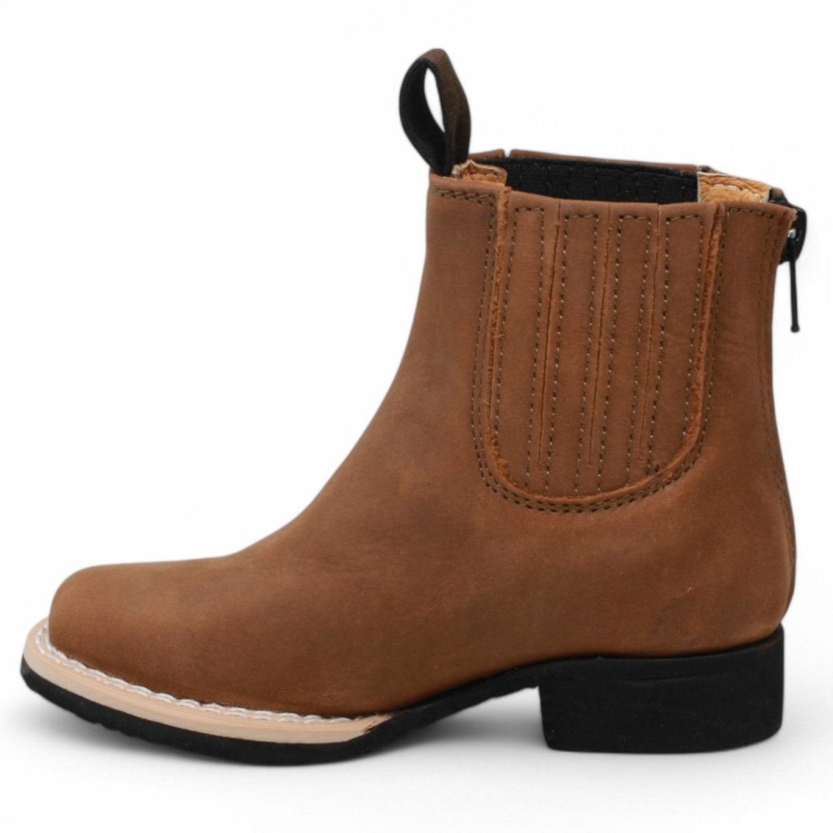Kid's Genuine Suede Square Toe Short Boots - La Carreta