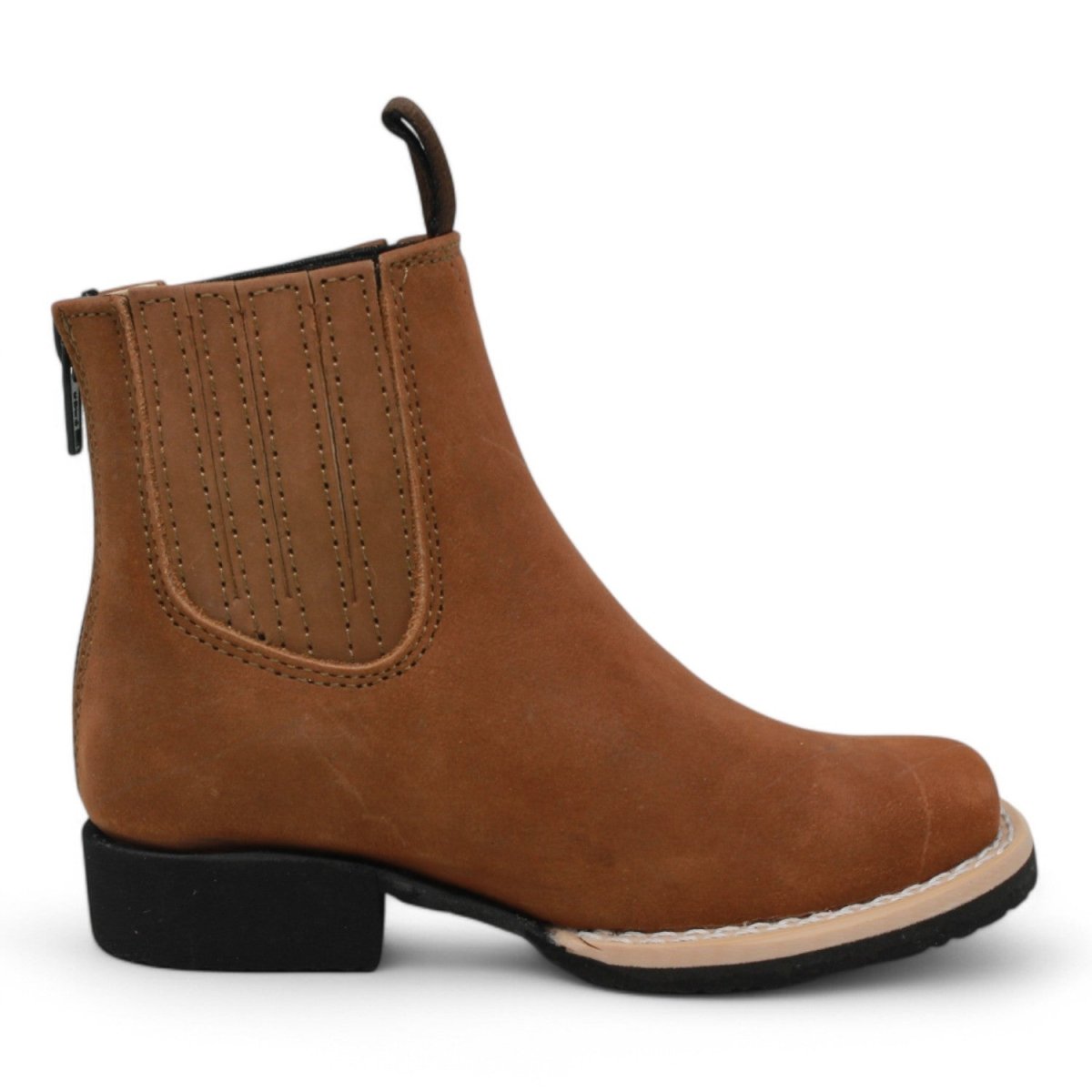 Kid's Genuine Suede Square Toe Short Boots - La Carreta