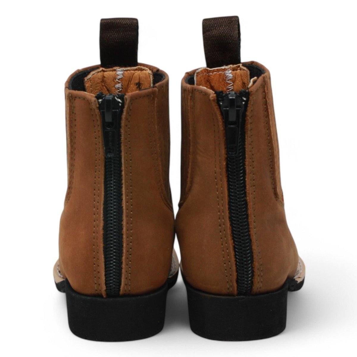 Kid's Genuine Suede Square Toe Short Boots - La Carreta