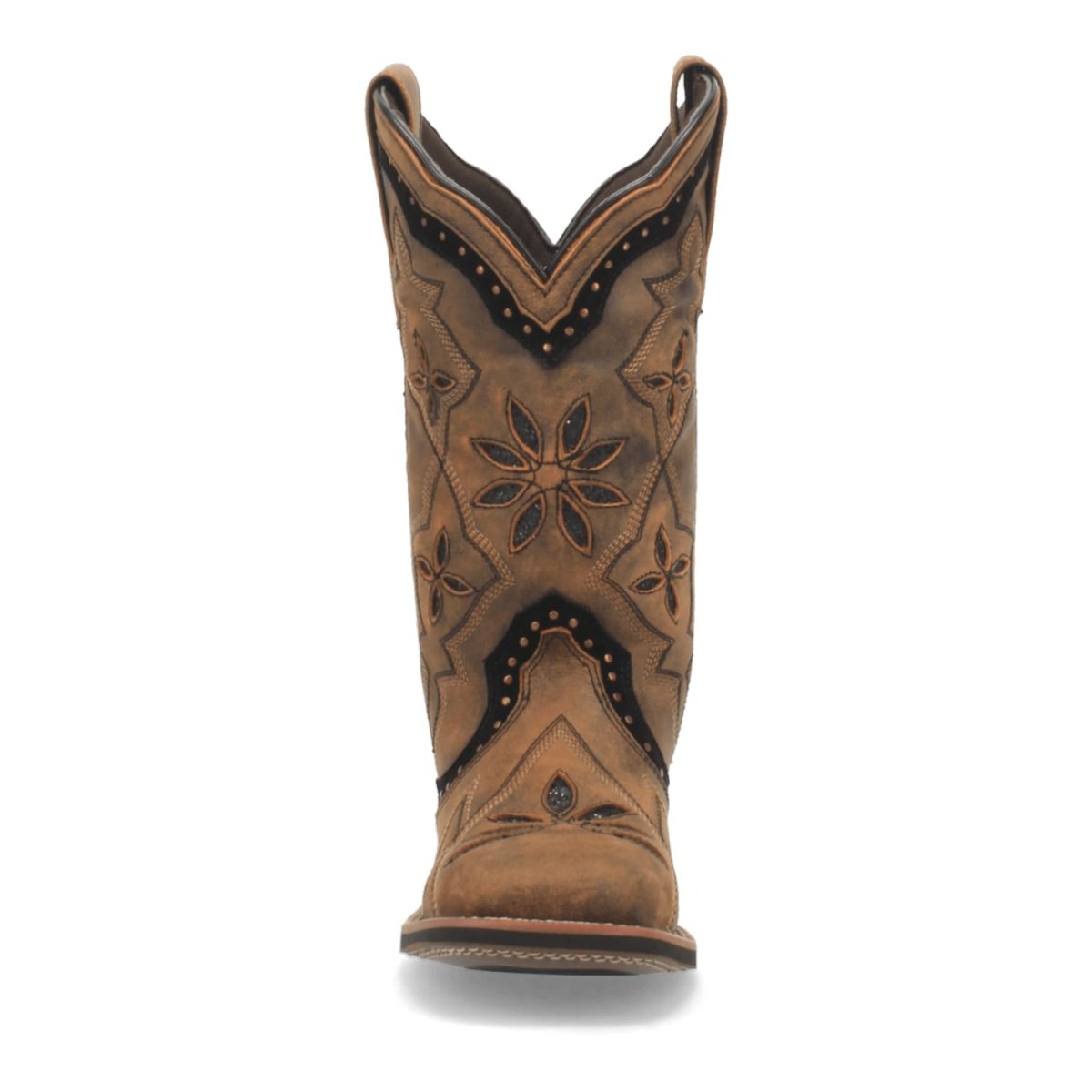 Laredo Women's Bouquet Broad Square Toe Leather Boots - Honey 5844 - Dan Post Boots