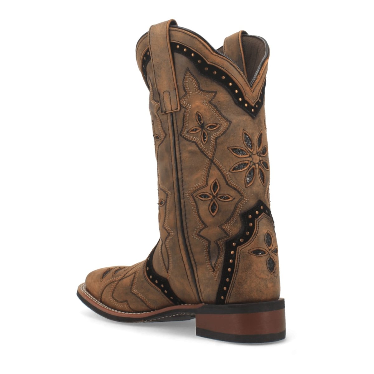 Laredo Women's Bouquet Broad Square Toe Leather Boots - Honey 5844 - Dan Post Boots