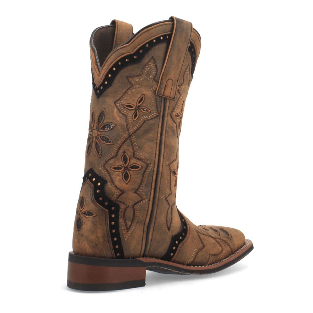 Laredo Women's Bouquet Broad Square Toe Leather Boots - Honey 5844 - Dan Post Boots