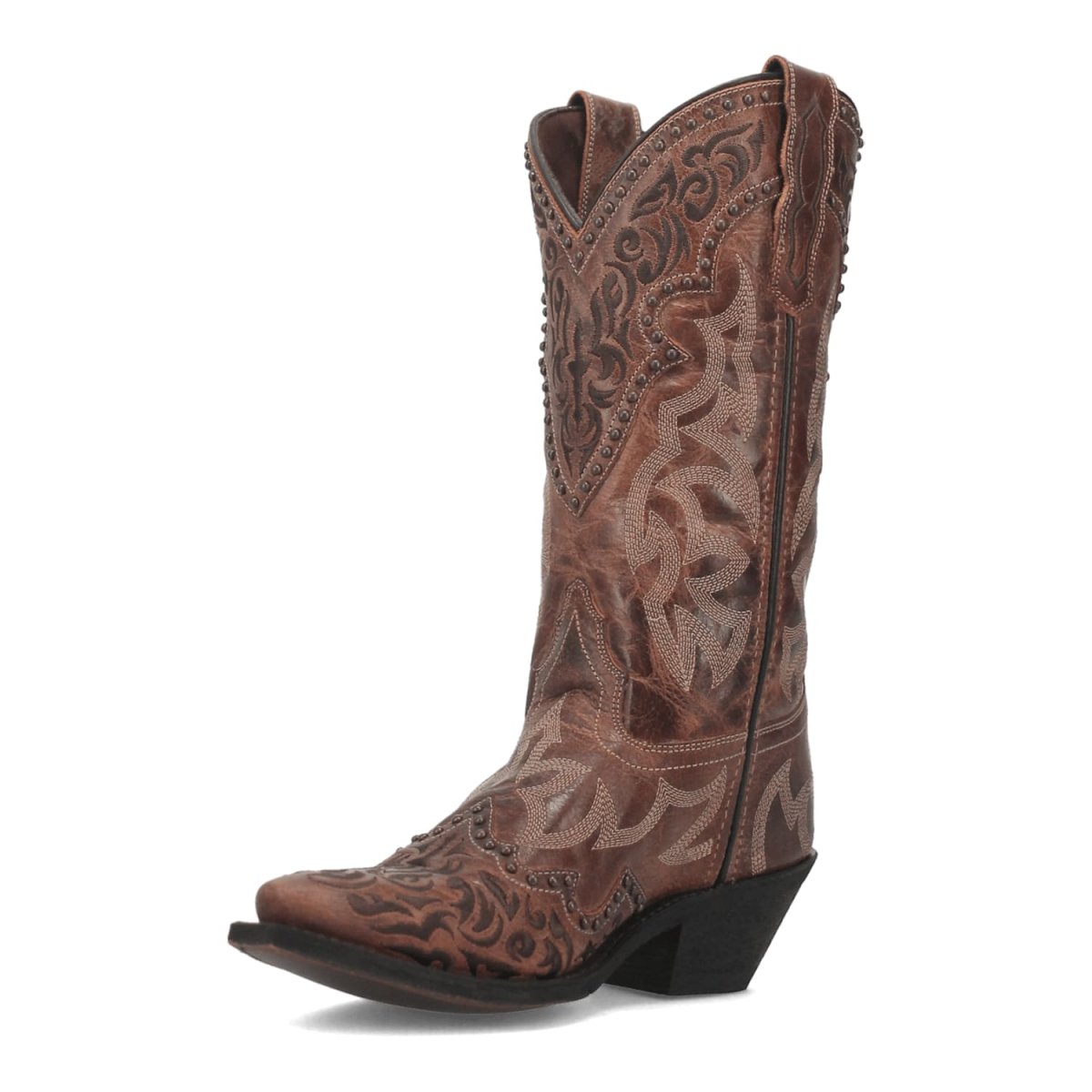 Laredo Women's Braylynn Snip Toe Leather Boots - Brown 52410 - Dan Post Boots